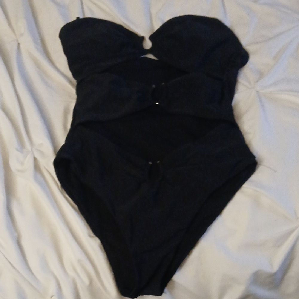 Stylish Black Kids One Piece Swimsuit